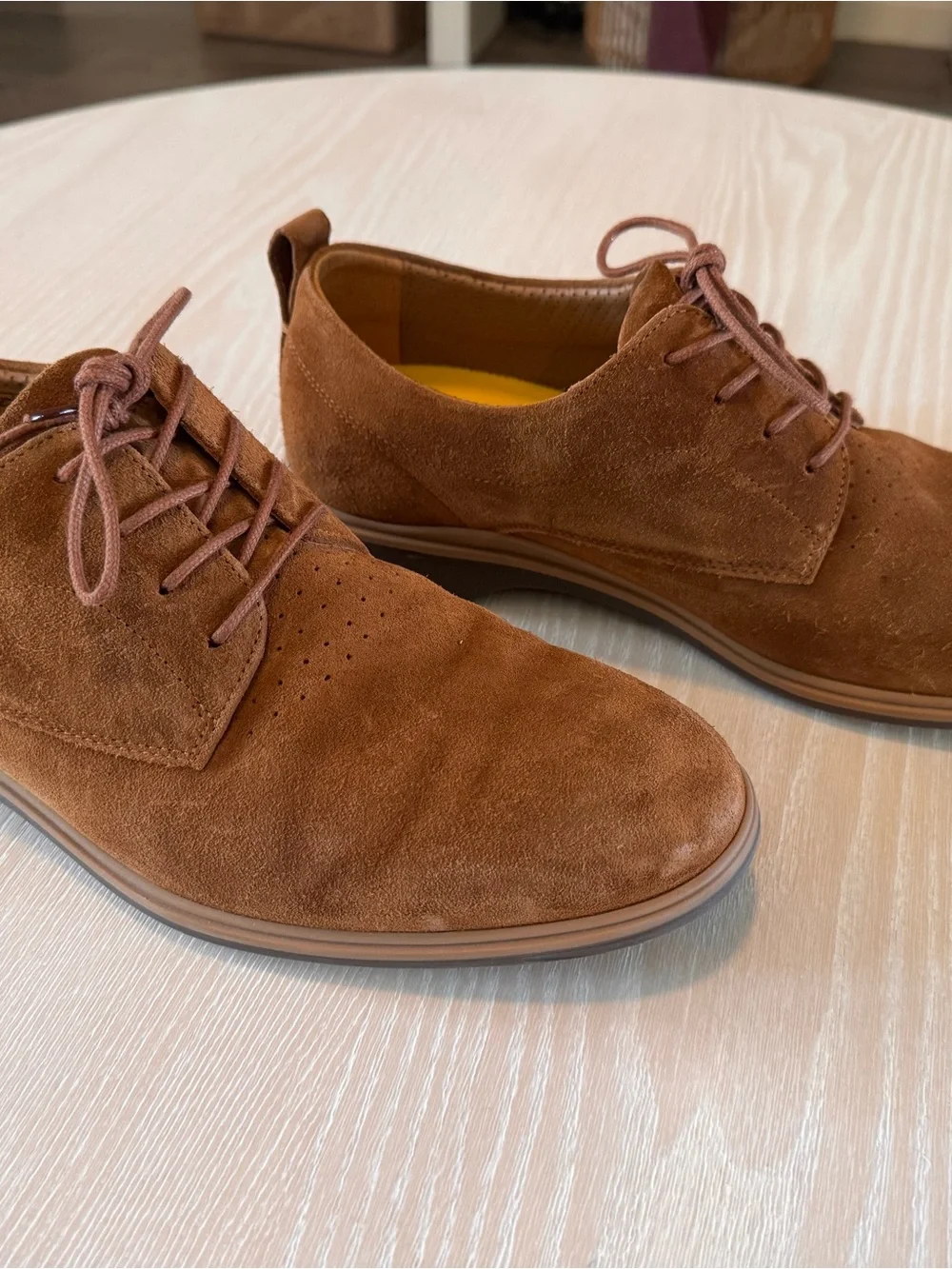 Men's Brown Suede Lace-Up Dress Shoes